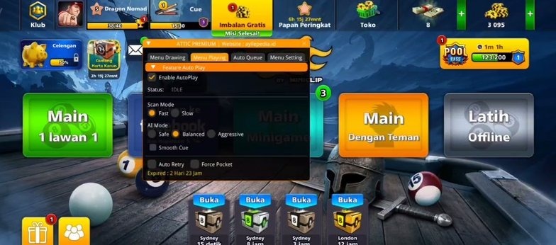 Скриншот 3 — приватный чит Attic для 8 Ball Pool