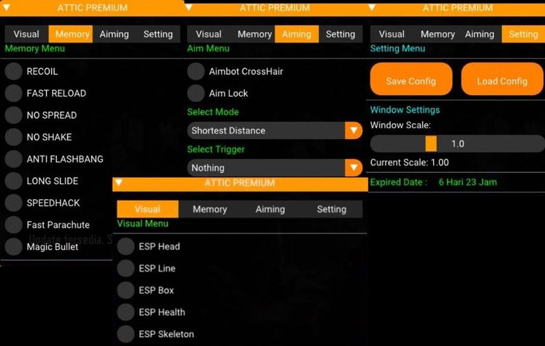 Private cheat Attic for Call of Duty: Mobile