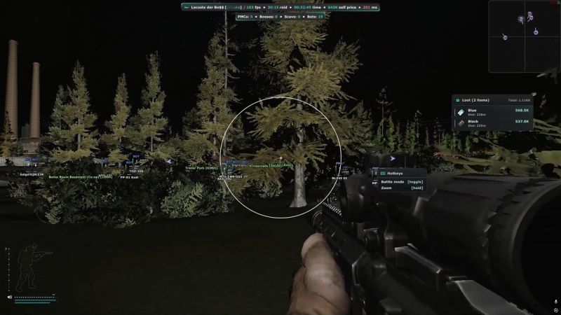 Скриншот 2 — приватный чит Lacoste для Escape from Tarkov